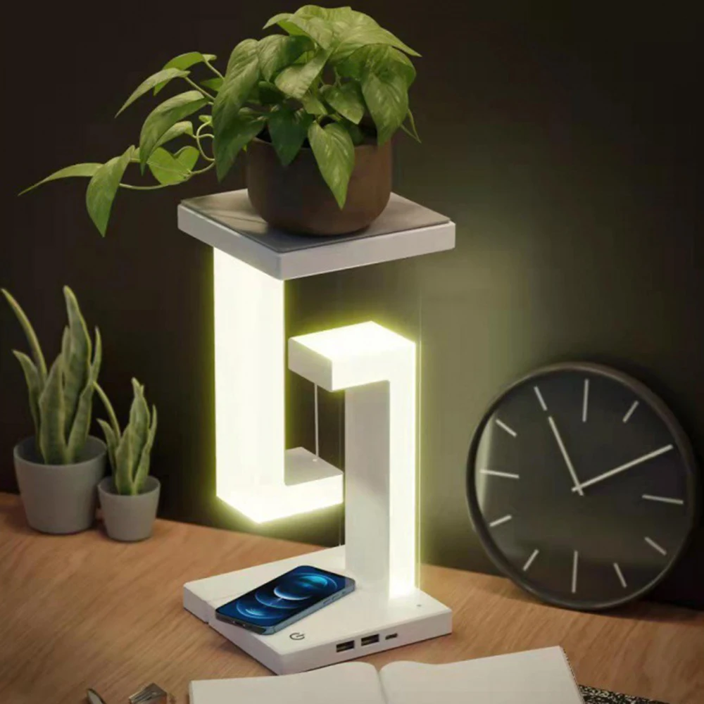 

Wireless Charging Suspended Table Lamp Bedroom Bedside Household Packable LED With Mobile Phone Wireless Charger Night Light