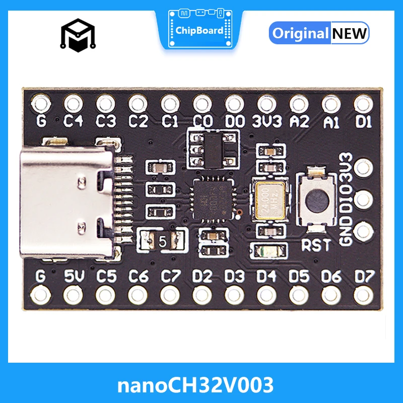 

Макетная плата nanoCH32V003, системная плата, телефон с кнопкой сброса интерфейса USB, RISC-V 1-проводная серийная интерфейсная отладка, открытый источник