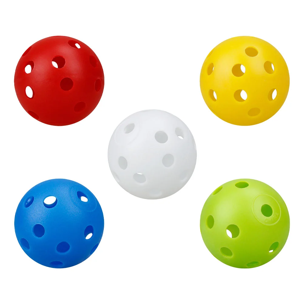 

50 Pcs Golf Practice Ball Indoor Training Balls Toy with Holes Hollow-out Plastic Golfing