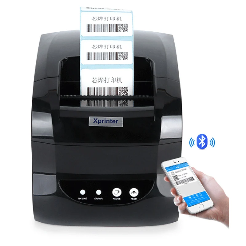 Impressora Térmica de Etiquetas Xprinter365 Impressora de Código de Barras com Bluetooth e Suporte Térmico de 80 mm para Recibos e Papel Adesivo Impressoras - Imagem 5
