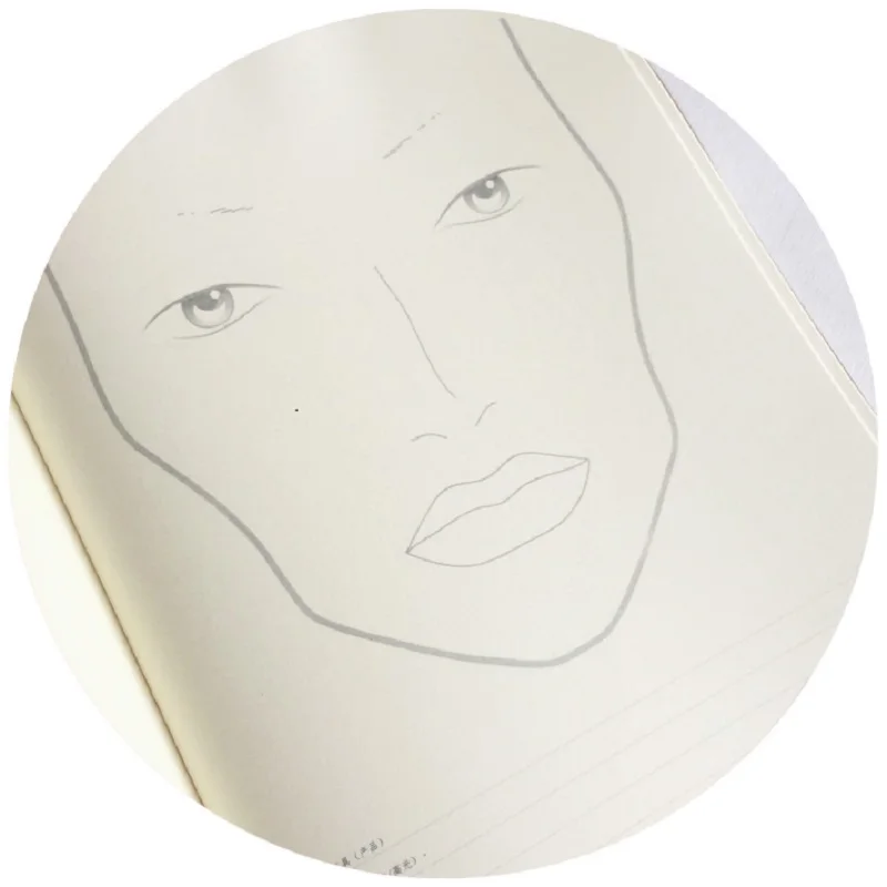 A4 Makeup Face Chart Art Book, 30 Sheets for Cosmetics and Beauty Design