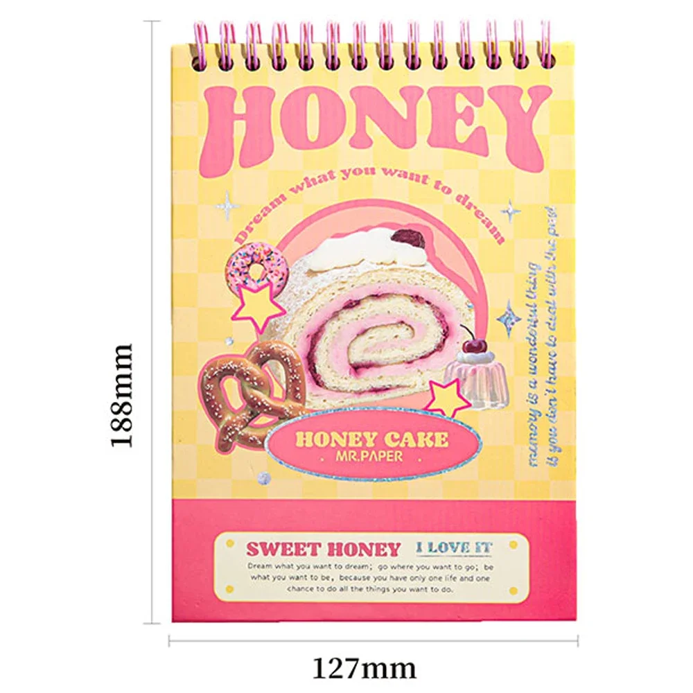 Diary　Bear　Book　Stationery　Cute　Kawaii　Little　Cartoon　Delicious　Coil　Style　Student　Mr.　Handbook　Notebook　Paper　Dessert　AliExpress