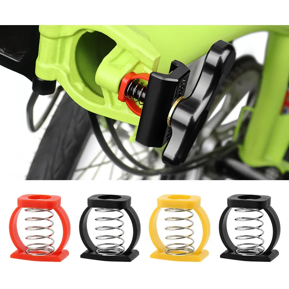 1 Set verbesserte Feder-C-Schnallen-Scharnierklemme für Brompton Faltrad, drehbarer Griff, Hardware, faltbares Fahrradzubehör – Detail 1