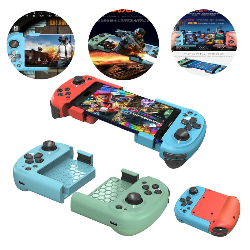 

TypeC Telescopic Mobile Phone Gamepad Bluetooth-compatible 5.0 Wireless Game Controller For PUBG Android iOS for PC TV