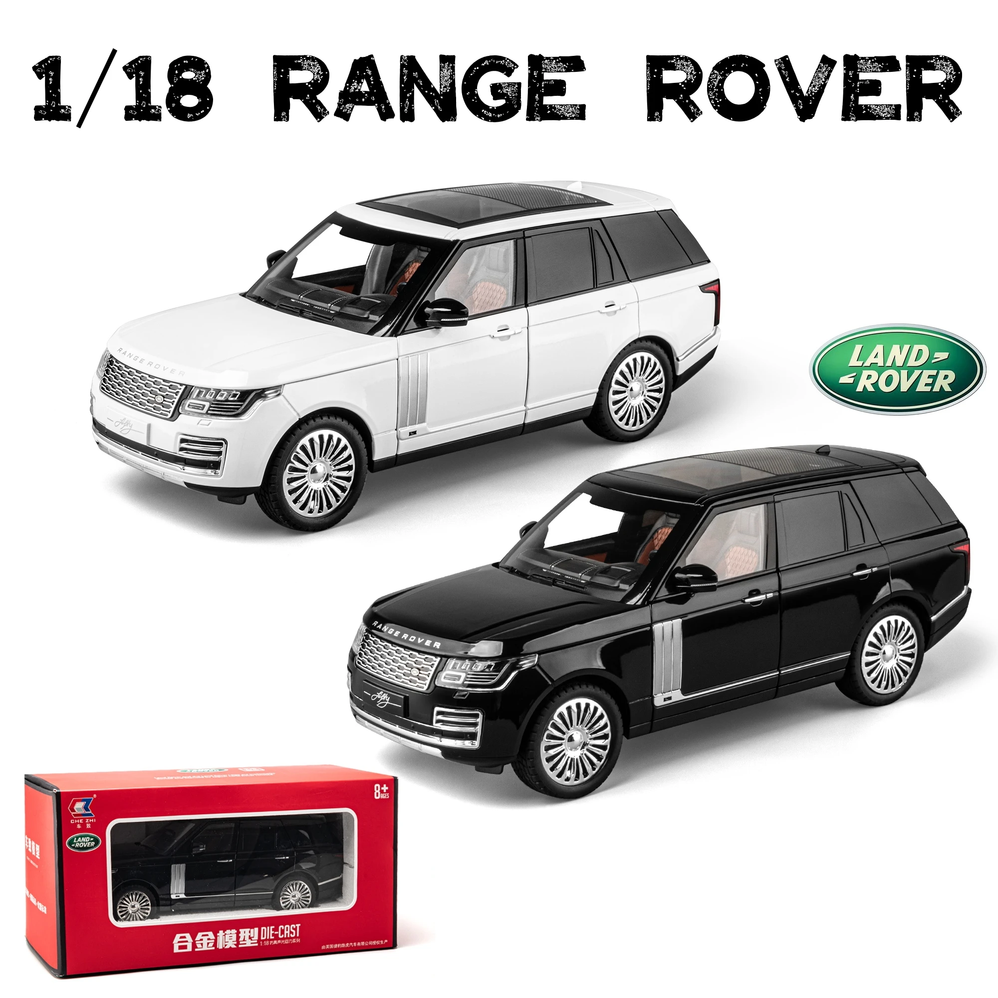 1/18 Land Rover Range SUV Sport Toy Car For Children Diecast Model ...