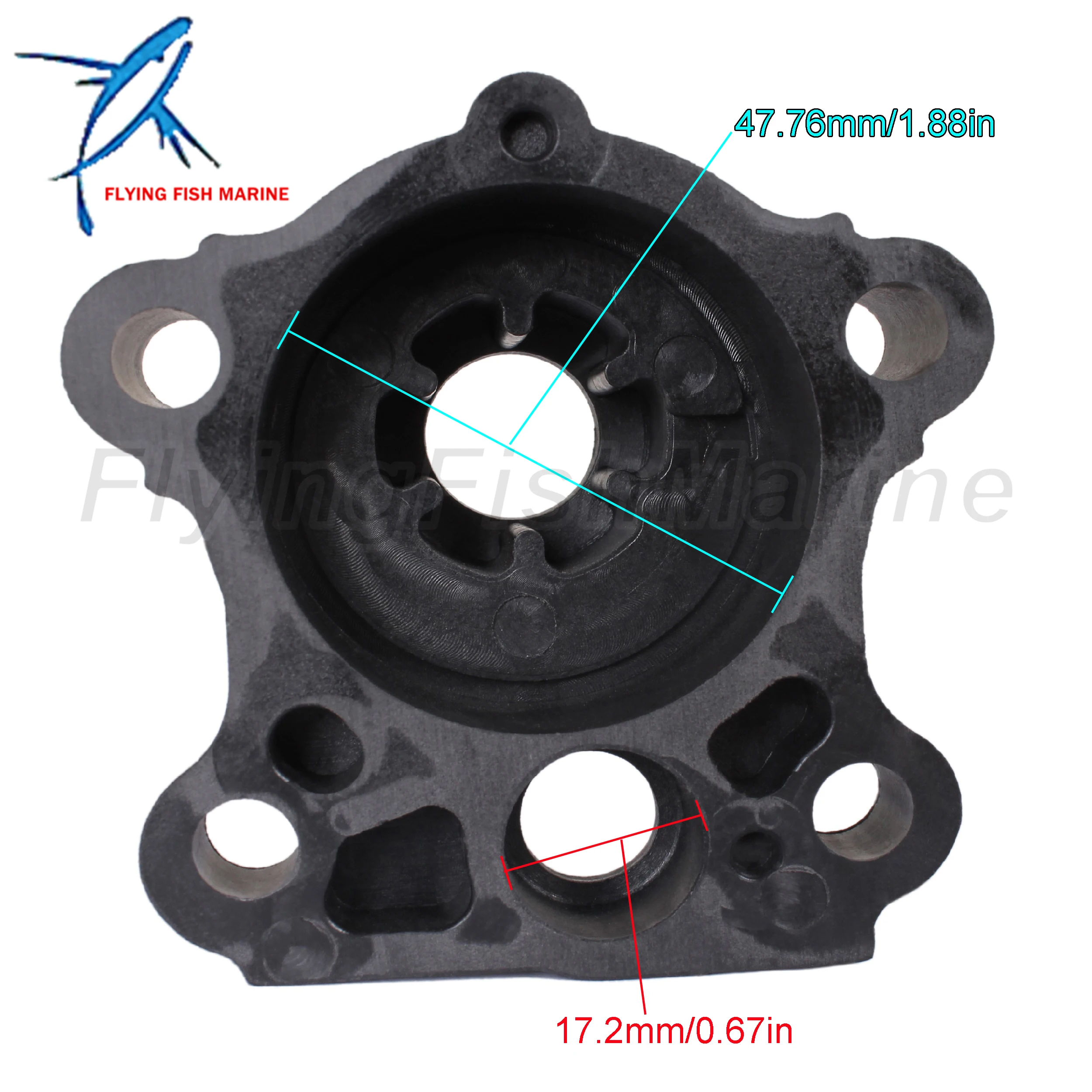Outboard Engine 6J8-44311-00 Water Pump Housing for Yamaha 25HP 30HP 40HP 50HP Boat Motor Three Cylinder 40/50 / P50