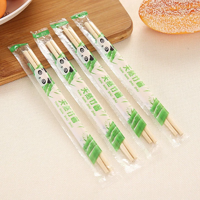 Description Picture 4 of item100Pairs Disposable Bamboo Wood Chopsticks Restaurant Individual Package Chop Sticks Hashi Sushi Food Stick Tableware