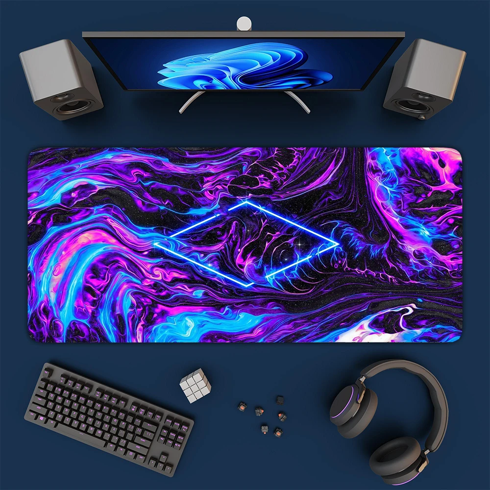 2023 yeni boy oyunu Mouse Pad PC yeşil ejderha sümen sıvı doku soyut desen klavye matı yıkama