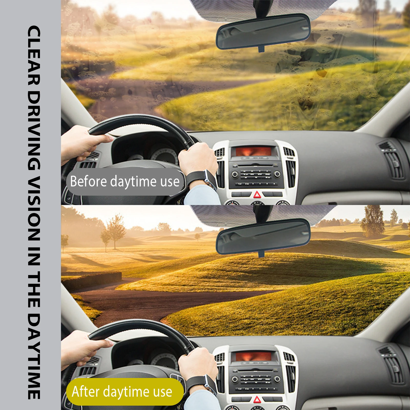 

Car Glass Cleaner With Cleaning Sponge For Home