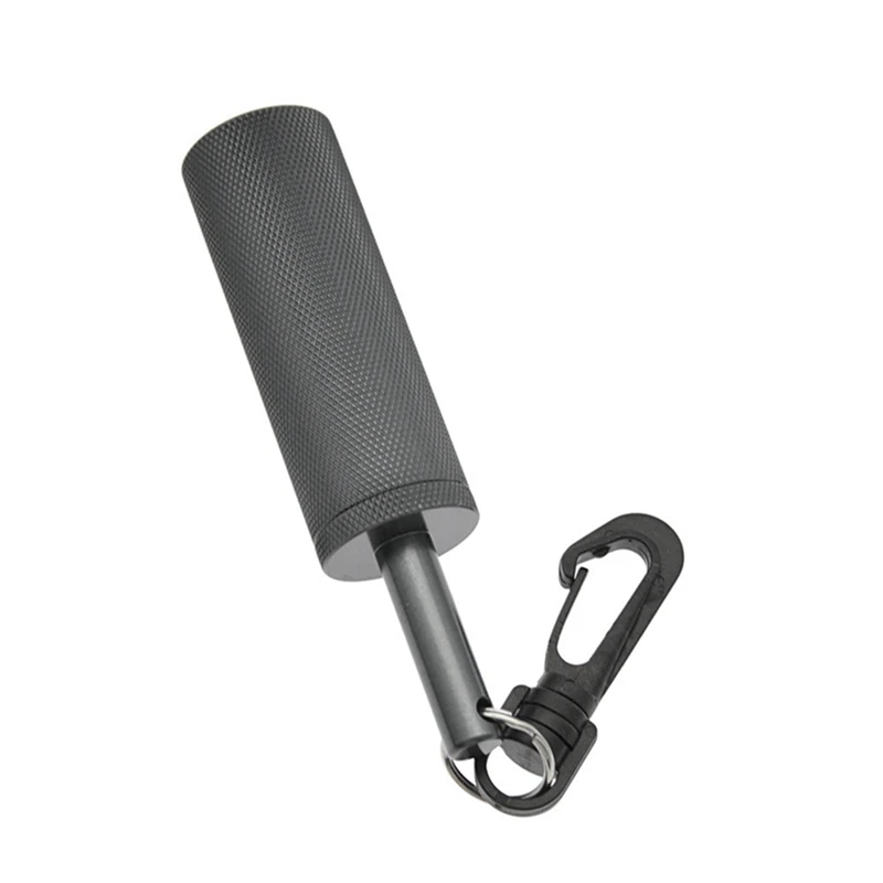 Diving Safety Rattle Stick Signal Bell With 360&deg; Rotating Quick Hook Underwater Bell Ding Rod Diving Equipment Gray