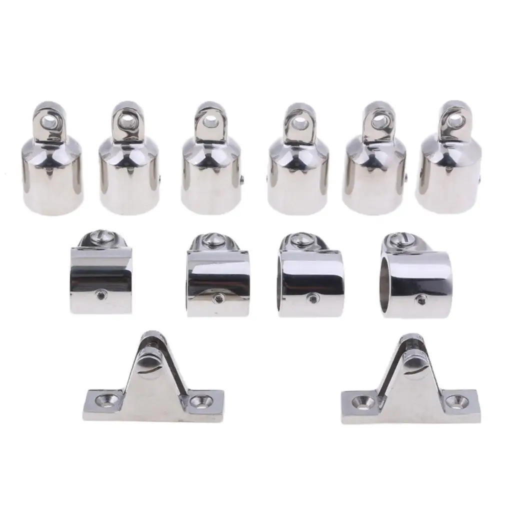 

12pcs 3 Bow Bimini 316 Stainless Steel Fittings Hardware 7/8" Tube