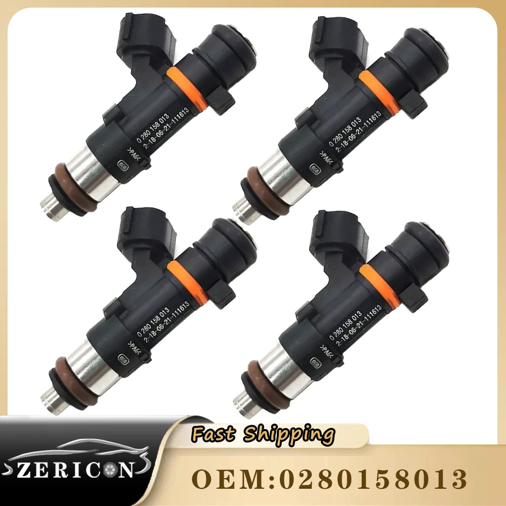 

4pcs 0280158013 BRAND NEW Car Engine Fuel Injectors for Nissan Note Micra III 3 C+C K12 E11 16600AX200