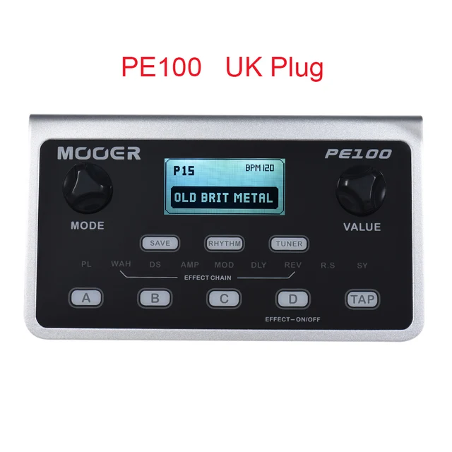 MOOERGuitarra Multiefeitos Processador Pedal de Efeito com Gravação Loop, Função Lição Chord