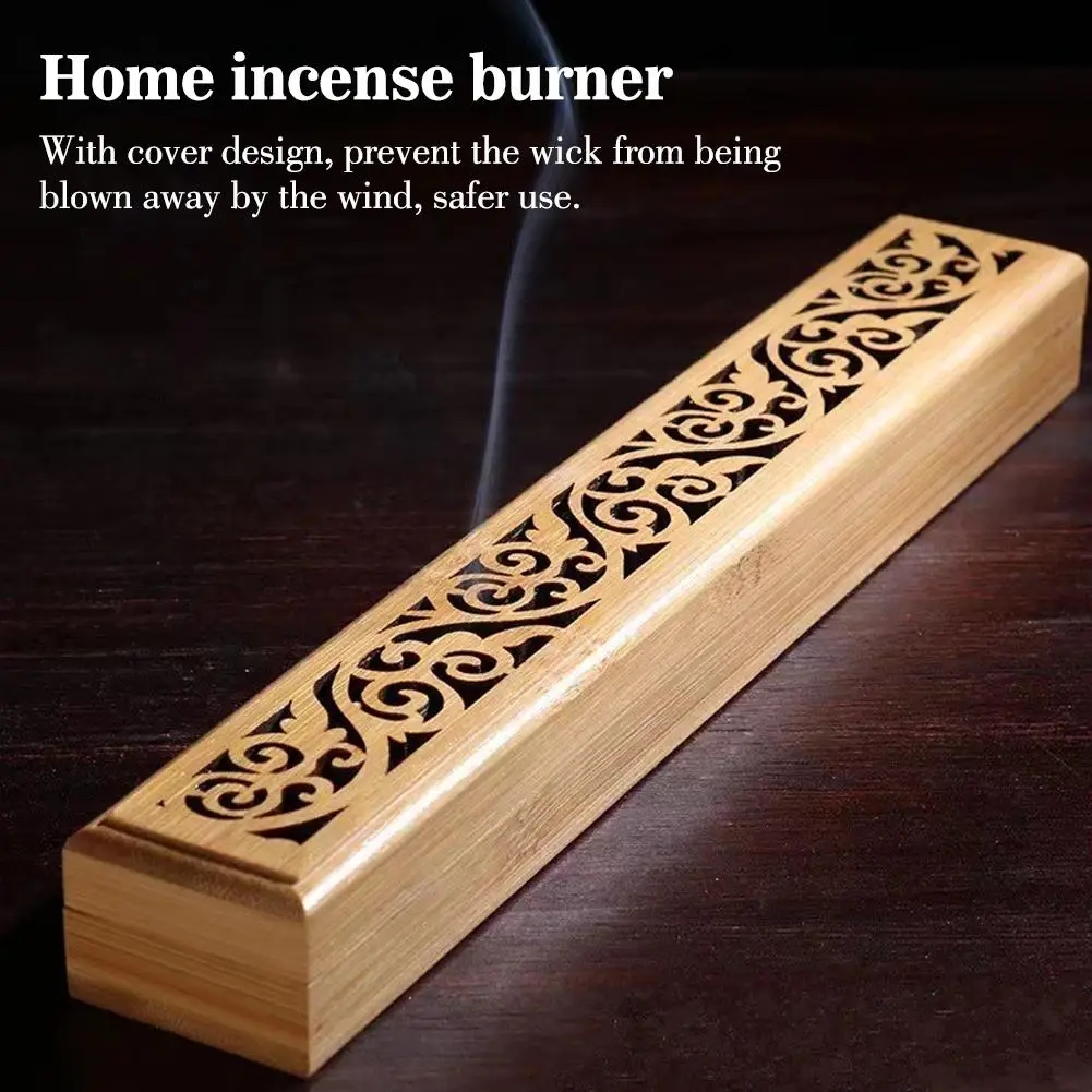 Natural Bamboo Board Incense Holder Anti-Ash Flying Incense Stick Holder Japanese Style Bamboo Incense Ash Catcher - Image 3