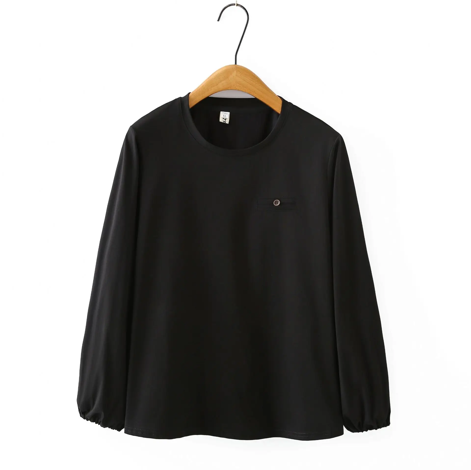 Fashion Plus Size Women's T-shirt Autumn New Style Simple And Casual round-neck Long Sleeved Top Lantern Sleeve Tees 326