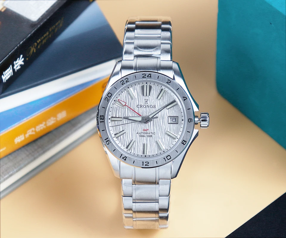 Cronos GS 39mm Texture Dial Mechanical Men Watch NH34 Automatic