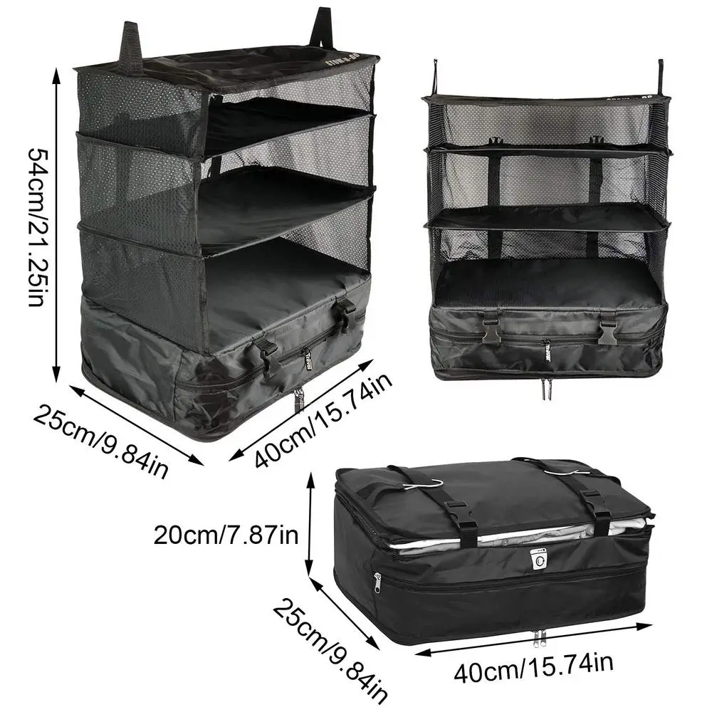 Luggage Bag Portable Luggage System Hanging Travel Bags Shelves Foldable Wardrobe Bag Large Storage Organizer Space Saving Storage Bags Aliexpress