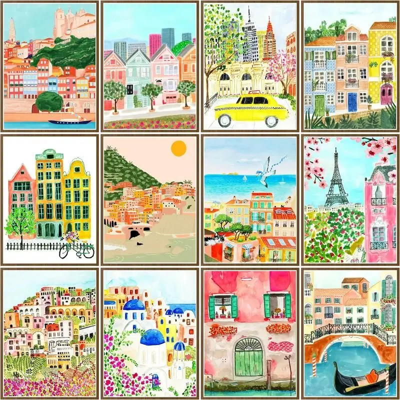 

Набор для рисования по номерам на холсте, с нулевой базой