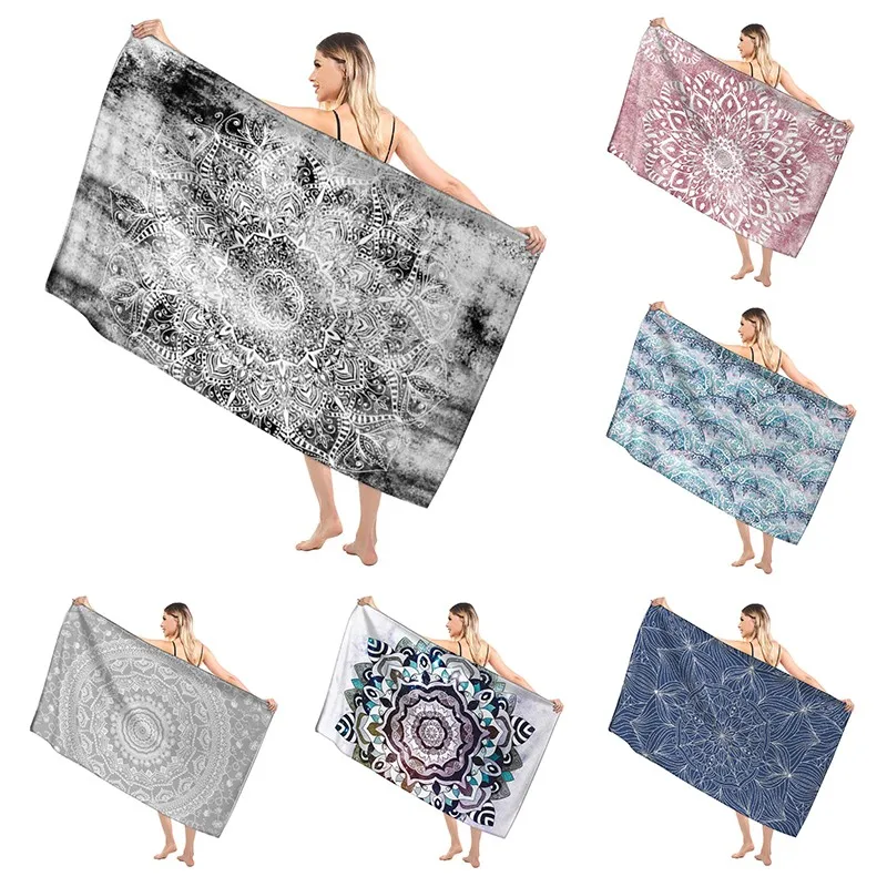 Bathroom Bath towels for adults sauna Vintage beach towel Gym towel set Large hotel woman shower quick drying microfiber Mandala