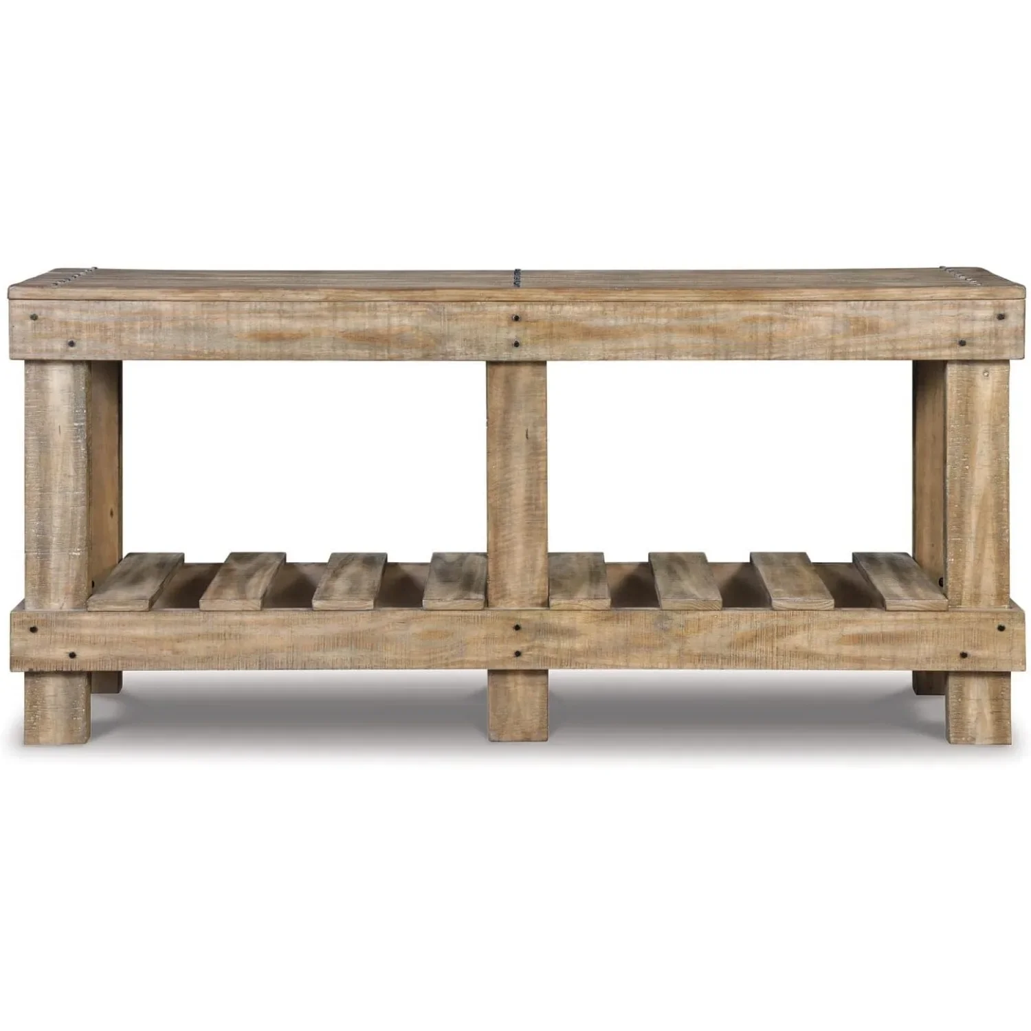 Susandeer Rustic Farmhouse Console Sofa Table, Brown 3