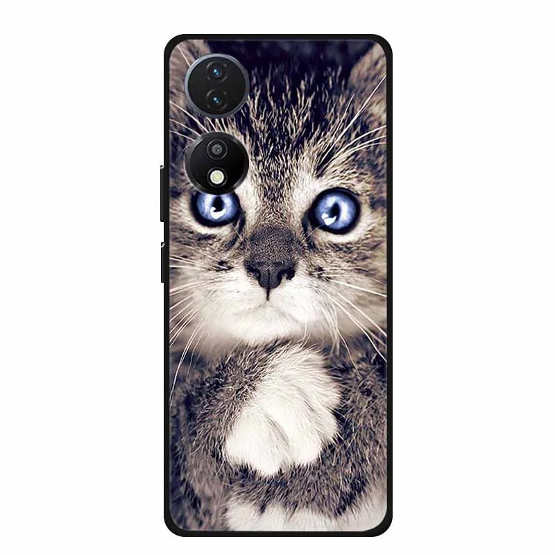 Wolf Design Soft Silicone Shockproof Case - TPU Protective Back Cover For Honor 90 Smart (M01.CH.38