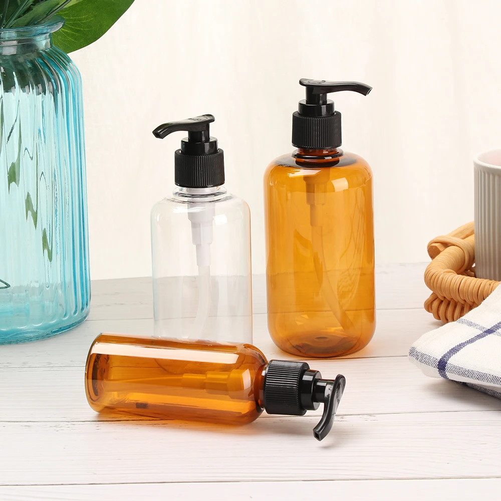 Bathroom Portable Soap Dispensers Lotion Shampoo Shower Gel Soap Empty Bath Pump Bottle 100ml 200ml 300ml Travel Containers