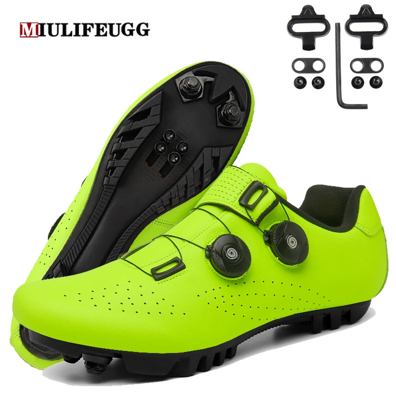 Mountain Bike Shoes Cycling MTB with Clits Sneakers Men Road Dirt Racing Women Bicycle Spd Speed Flat Cleat Footwear Biking