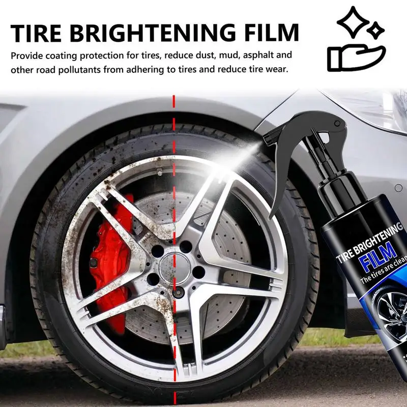 Tire Shine Coatings Long Lasting Tyre High Gloss Easy Application Non Greasy Car Auto Tire Refurbishing Agent Cleaner Coating