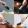 Kitchen Tongs Silicone Food Tongs Non Stick Cooking Serving Tongs For BBQ Salad Steak Pasta Spaghetti Noodles 6