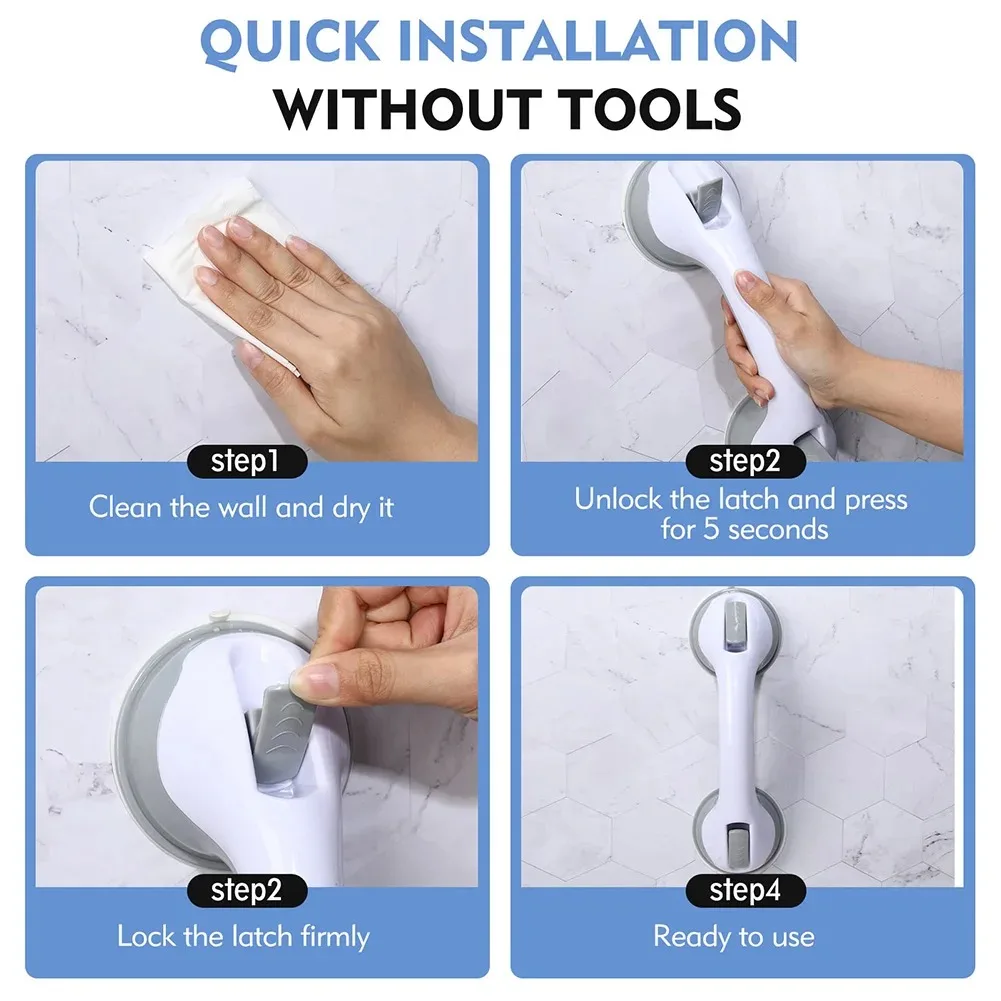 Bathroom armrest suction cup large glass door and window sliding door plastic suction cup non punching and scratch free handle shower grab bar