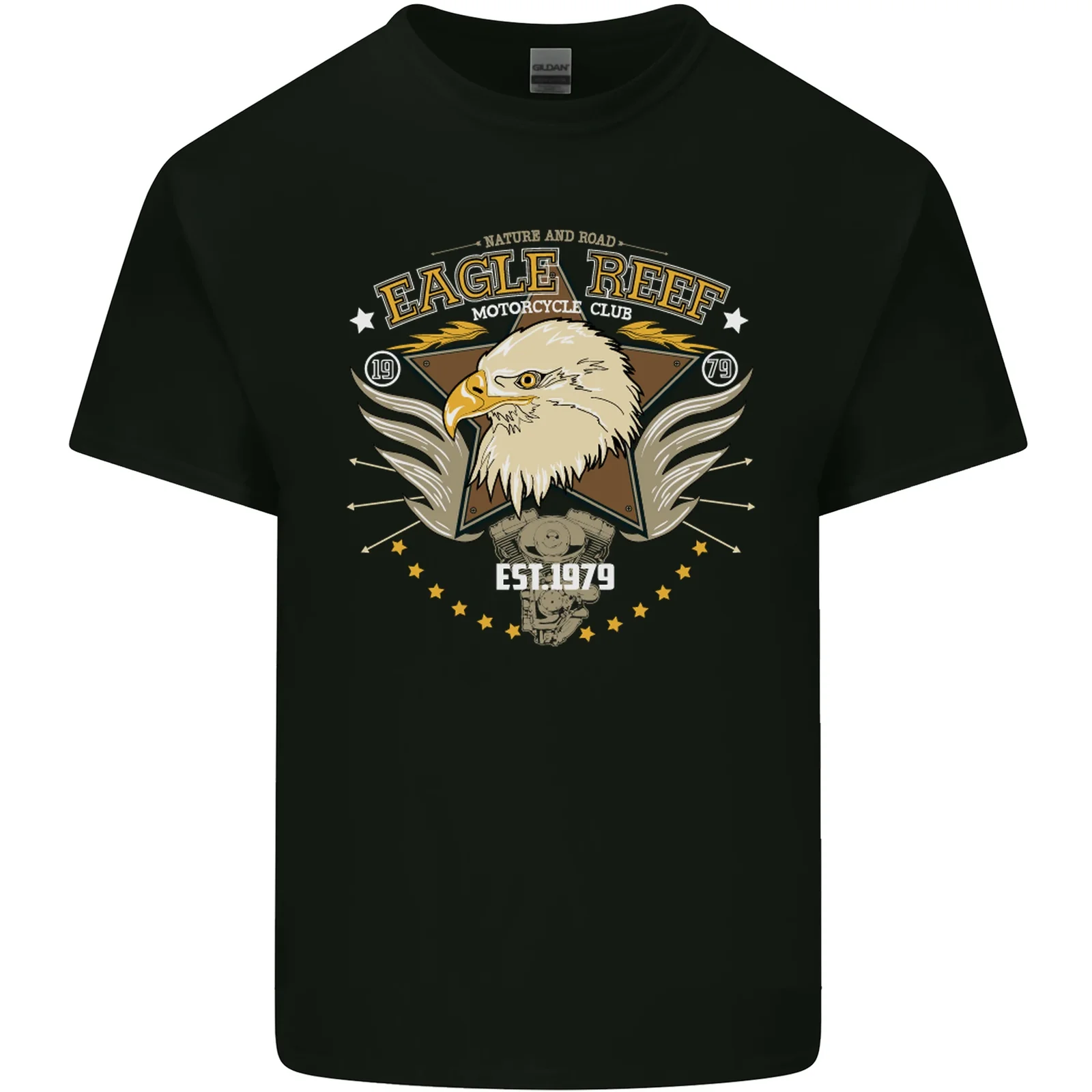 Aquila Reef Moto Motocicllista Uomo Cotone T-Shirt