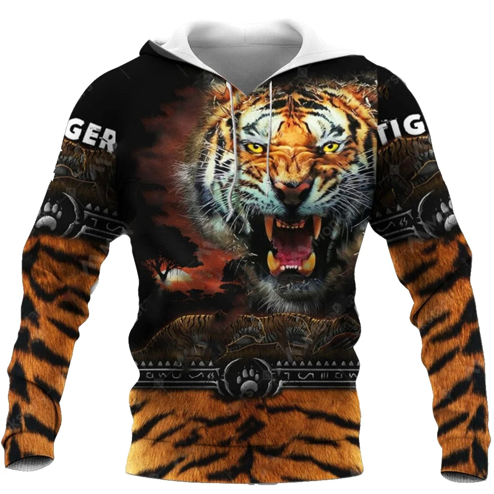 

CLOOCL Funny Mighty Tiger 3D All Over Printed Men's Hoodie & Sweatshirt Autumn Unisex Zip Hoodies Casual Streetwear Dropshipping
