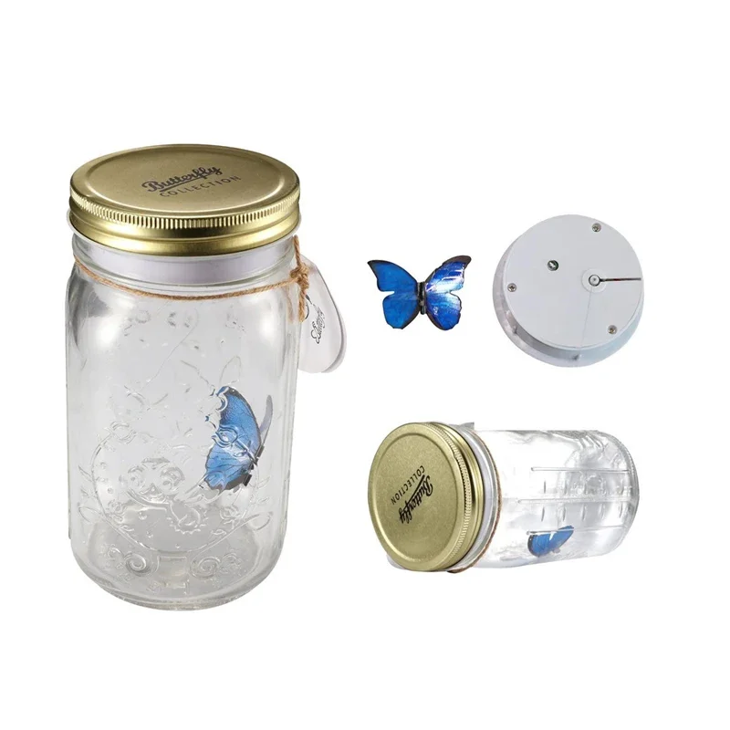 Glass Bottles Mason Jar Butterfly Bottle Creative Gift Butterfly Fly Delicate Ornament Glass Bottle Bedroom Home Decor glass bottles mini glass bottles