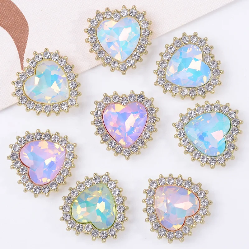 

10Pcs Summer Love Mocha Crystal Rhinestone Alloy Jewelry DIY Hair Clip Butterfly Headband Decorative Accessories