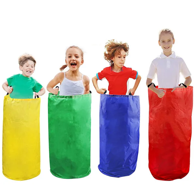 4Pcs Fun Outdoor Sports Props Kangaroo Jumping Bag Sack Race Games Parent-child Interactive Sense Training Kids Preschool Toys 3