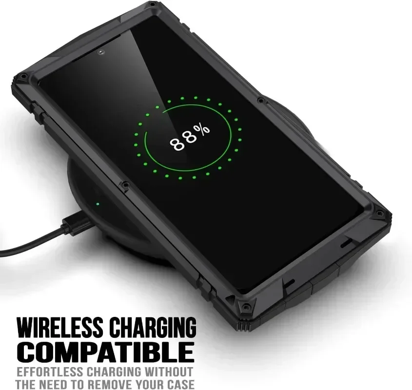 Rugged Military-Grade Shockproof Metal Case with Screen Protector