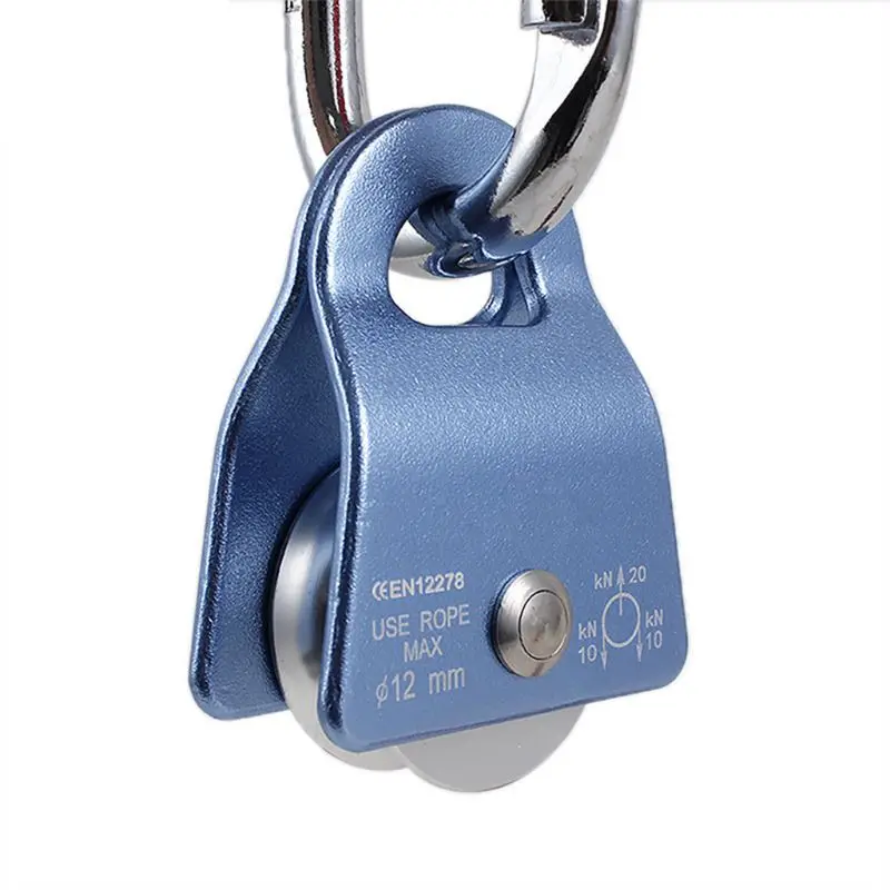 Durable Flexible 2000kg Active Pulley Block 360 Deg Swivel Pulley for Outdoor Ice Belt Lifting Sling Rock Climbing Rope 3