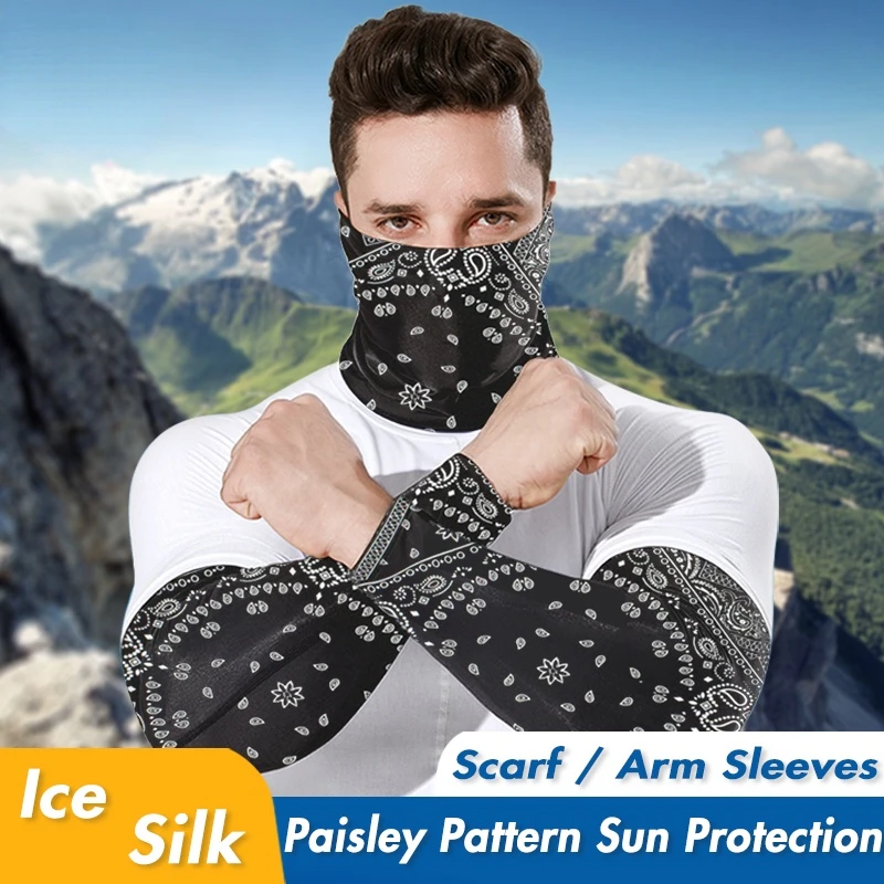 

Fashion Punk Sunscreen Mask For Men Women Summer Face Neck UV Protection Ear Scarf Hip Hop Outdoor Sports Cycling Bandana Scarfs