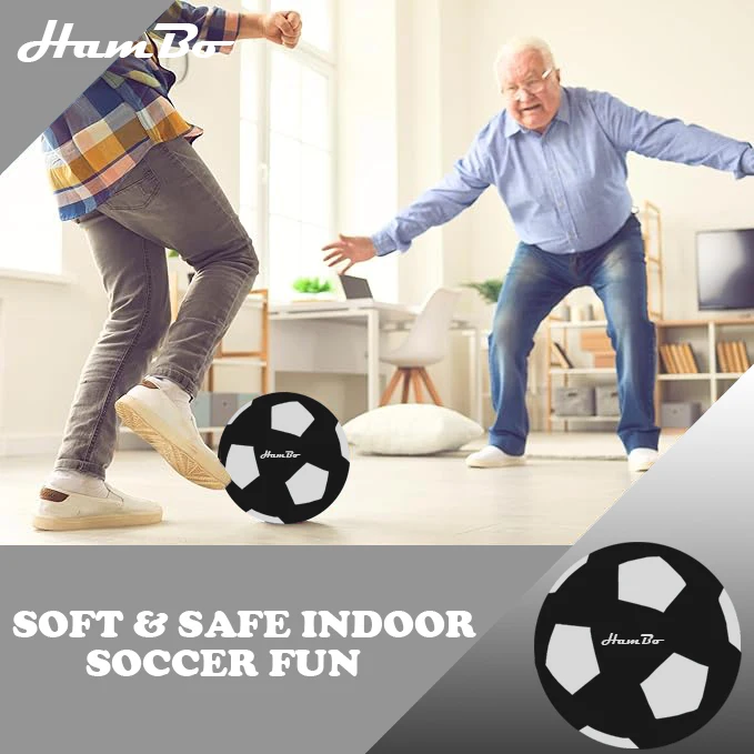 Silent Football Size 7# 5# 3# for Adults & Children Mute Bouncing Indoor No Noise Airless Soccer Ball Foam Ball Fun Sports Games view 5