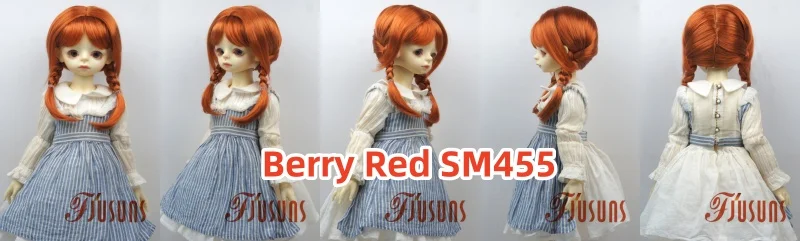 Jusuns BJD Wigs JD676 9-10inch 10-11inch 11-12inch Double Ponytail Braid Synthetic Mohair Doll Hair Fashion Doll Accessories