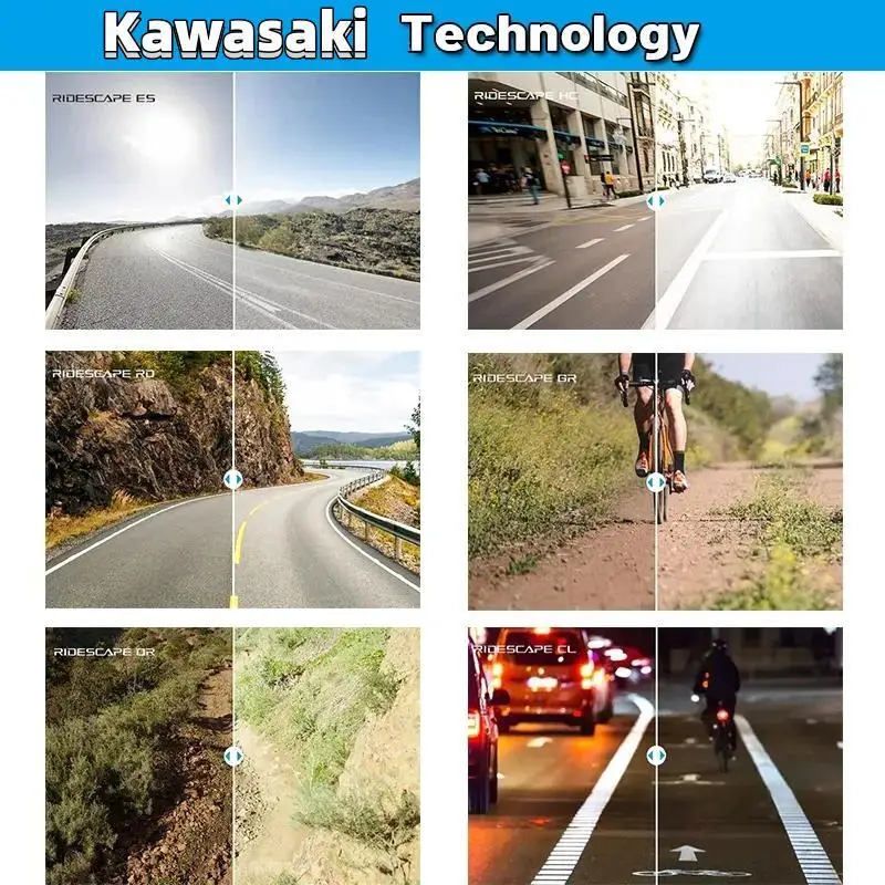 Kawasaki Motorcycle Glasses Men's Driving Camping Hiking Fishing Polarized Sunglasses Outdoor Sports UV400 Bicycle Glasses polarized sunglasses fishing sunglasses