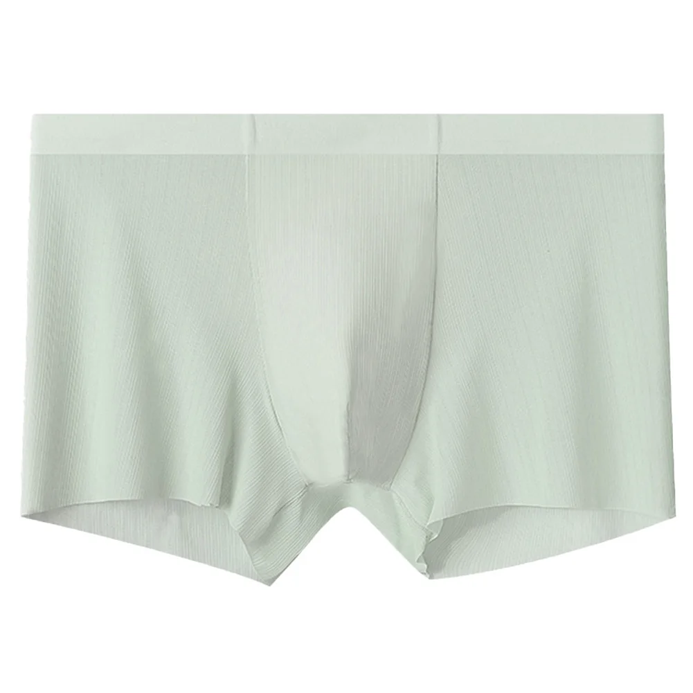 

Ice Silk Seamless Boxer Briefs Mens Shorts U Convex Pouch Underwear Stretch Trunks Underpants Breathable Boxer Shorts