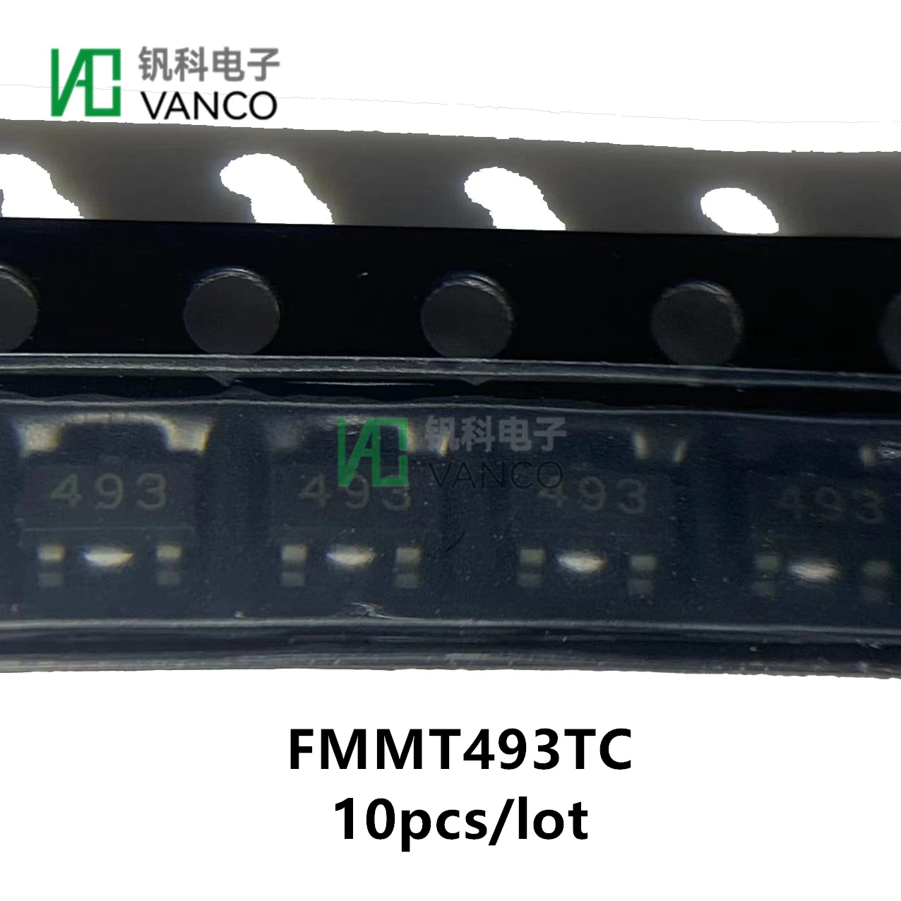 

10pcs/lot Transistor Kit FMMT493TC TRANS NPN 100V 1A SOT23-3 In Sctock