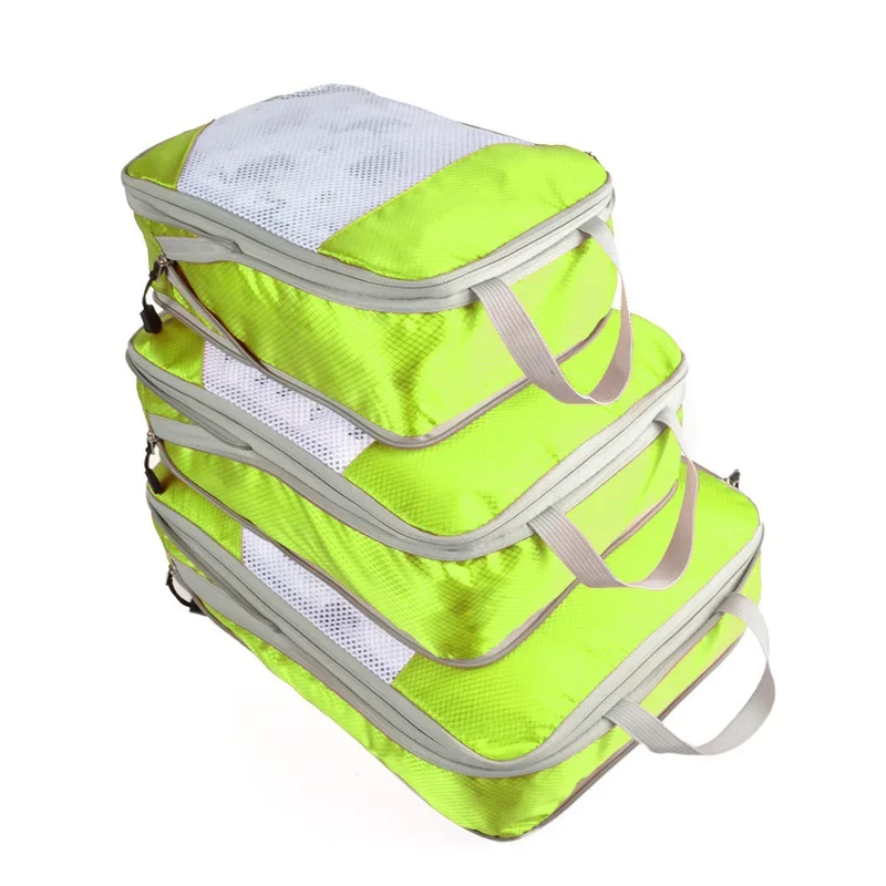 3 Pieces Packing Cubes Set Travel Luggage Packing Organizer Travel Compression Suitcase Bags