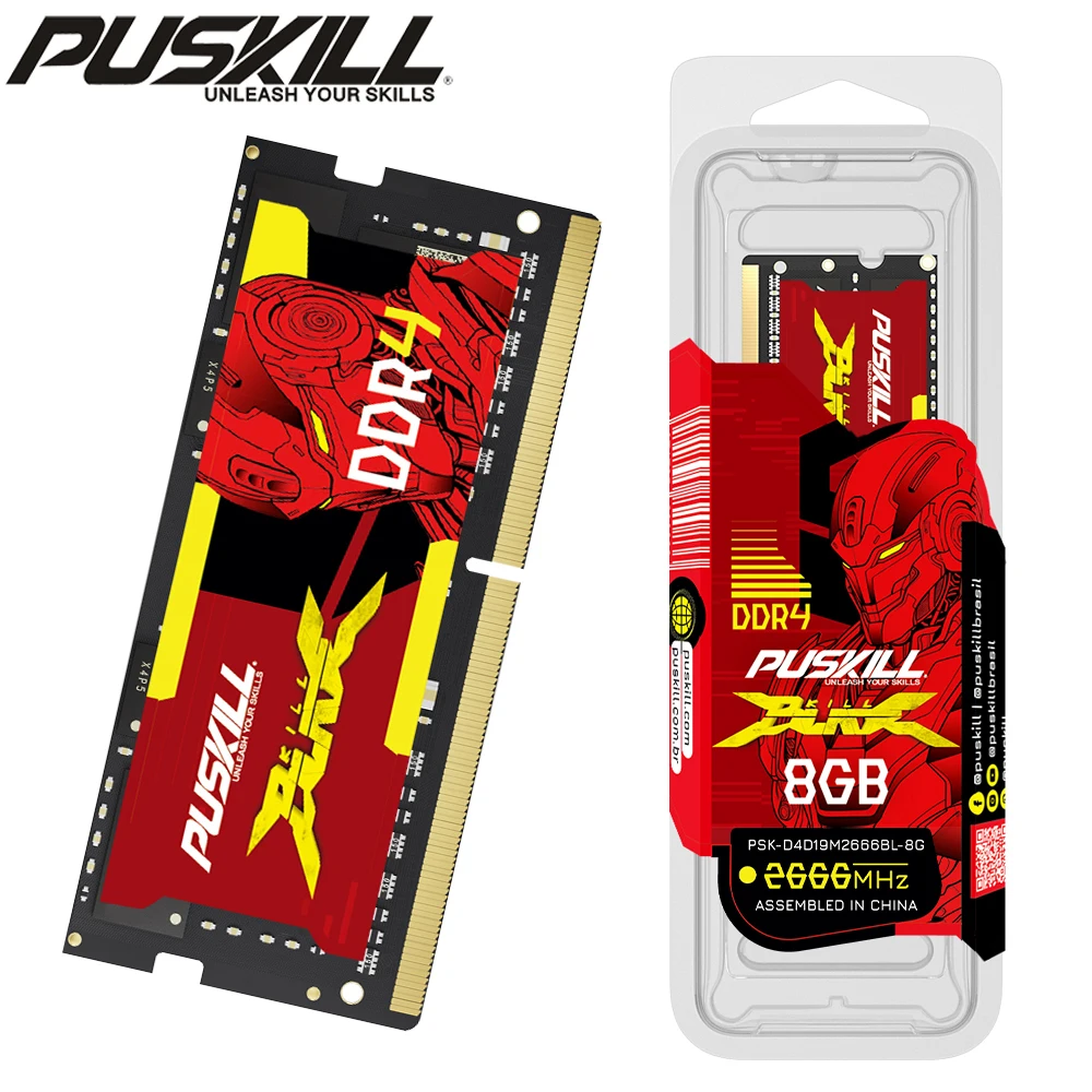 PUSKILL DDR4 Notebook Ram DDR3L 32GB 16GB 8GB 4GB 1.2V 3200MHz 2666MHz 2400MHz 1.35V 1600MHz 1333MHz Sodimm Laptop Memory
