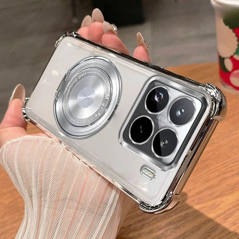 Enhanced 360° Rotating Stand Shockproof TPU Phone Case with Skin-friendly Grip