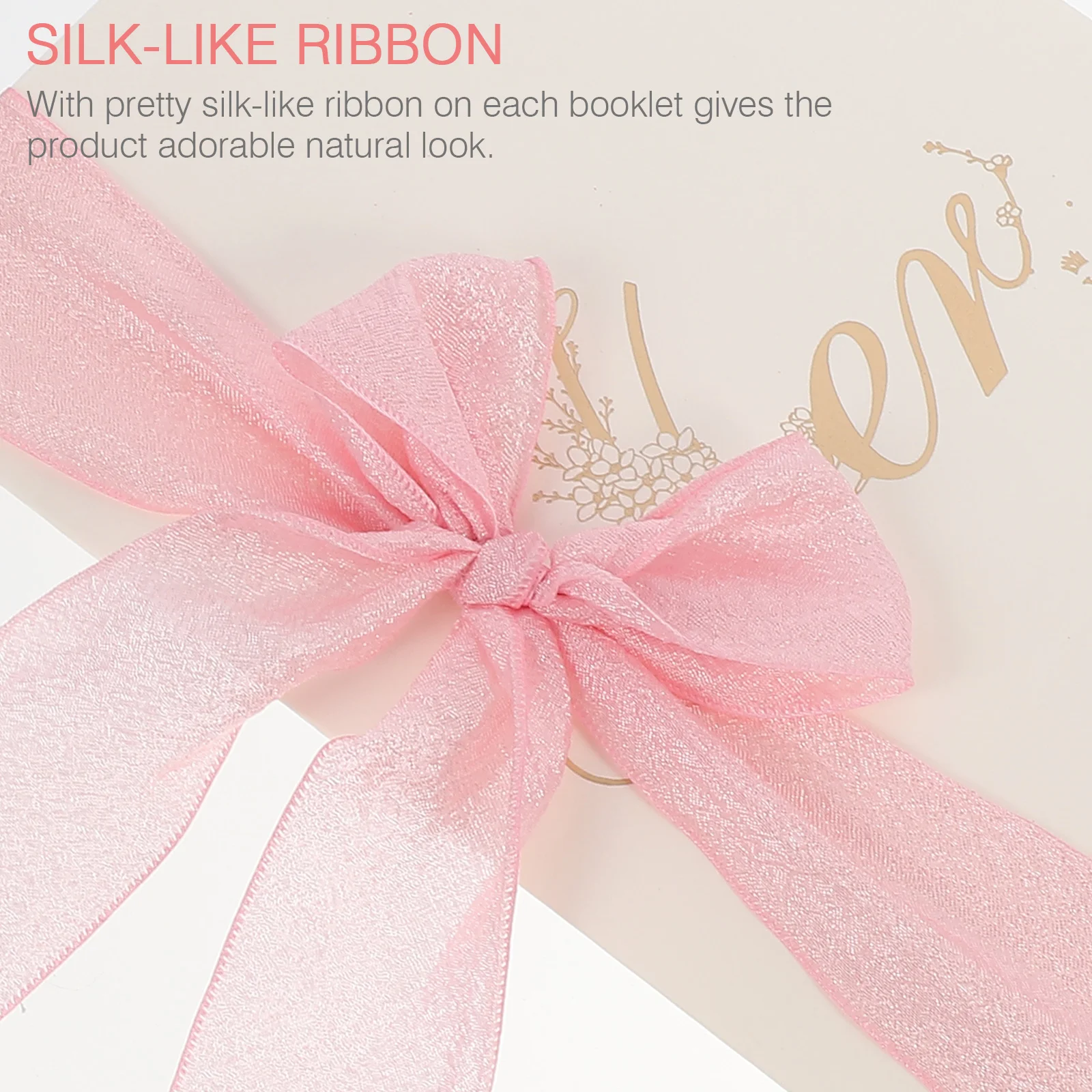 2pcs Book Exquisite Craftsmanship Paper Wedding Vow Cards Delicate Ribbon Vow Brochures Party Speech Cards Romantic