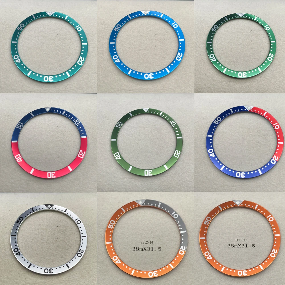 

Flat 38mm Green Blue White Silver Alloy Watch Bezel Insert for Seiko Turtle/Tuna Case SKX007/009 Ring Watch Parts NH35A NH36A