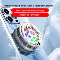 Refroidisseur de téléphone à semi-conducteur magnétique, radiateur de contrôle de température à 3 niveaux avec lumières RGB, accessoires universels pour Smartphones 2
