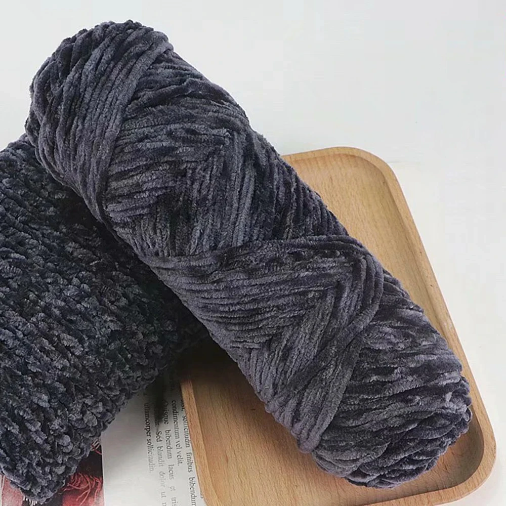 Luxurious Chenille Soft Velvet Yarn for Knitting and Crochet Projects